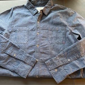 Paper denim & cloth men’s denim casual long sleeve shirt size M